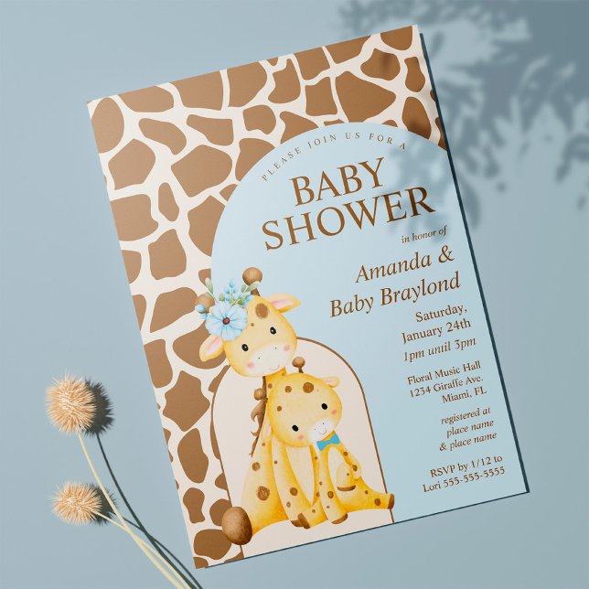 Invitation de Baby shower de la Giraffe (Créateur téléchargé)