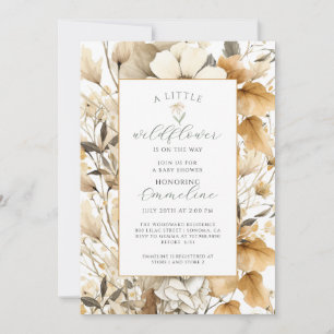 Invitation de Baby shower de la petite fille Fleur