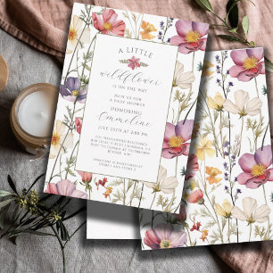 Invitation de Baby shower de la petite fille Fleur