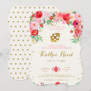 Invitation de Baby shower de Ladybug