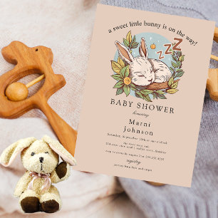 Invitation de Baby shower de lapin de sciage