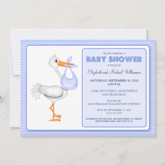 Invitation de baby shower de l'arrivée de la (Devant)
