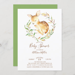Invitation de Baby shower de Little Deer