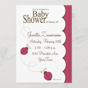 Invitation de baby shower de Madame Bug