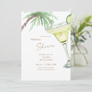 Invitation de Baby Shower de Margarita au Palmier