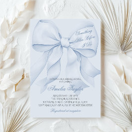 Invitation de Baby Shower de mariage avec un ruban