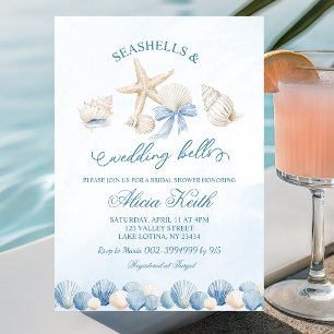 Invitation de Baby Shower de mariage Blue Boho Coa