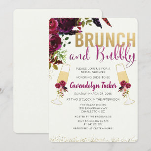 Invitation de Baby Shower de mariage Brunch et Bub