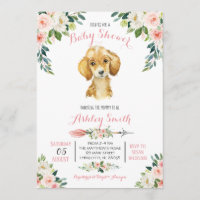 Invitation de Baby shower de marionnettes,