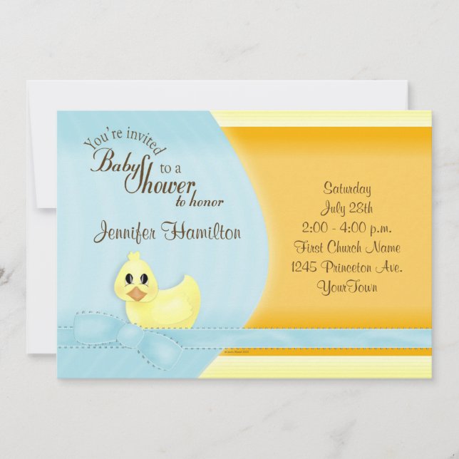 Invitation de Baby shower de merde (Devant)
