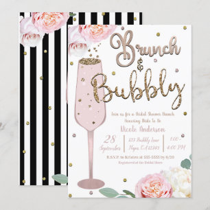 Invitation de Baby Shower de Mimosa de Champagne d