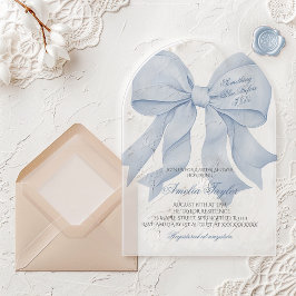 Invitation de Baby Shower de Noces avec un Ruban B