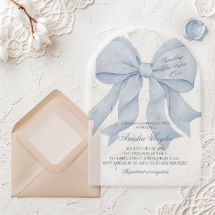 Invitation de Baby Shower de Noces avec un Ruban B
