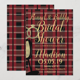 Invitation de Baby Shower de Noël en Papier Flanel