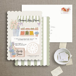 Invitation de Baby shower de panier cultivé locale