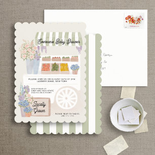 Invitation de Baby shower de panier cultivé locale