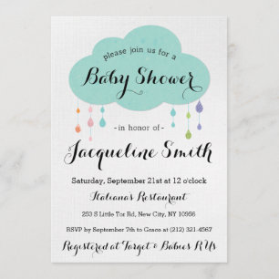Invitation de baby shower de parties scintillantes
