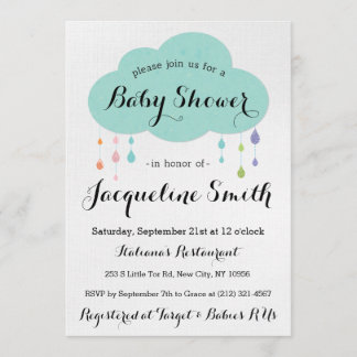 Invitation de baby shower de parties scintillantes