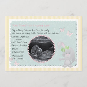 Invitation de baby shower de photo de rose de