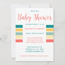 Invitation de Baby shower de plage