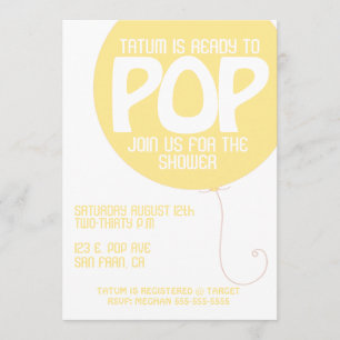 Invitation de baby shower de POP