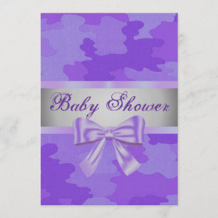 Invitation de Baby shower de  pourpre de cabot de 