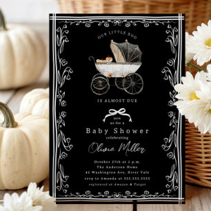 Invitation de Baby shower de Pram Whimsical
