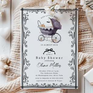 Invitation de Baby shower de Pram Whimsical