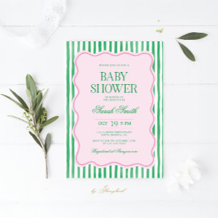 Invitation de Baby shower de Preppy