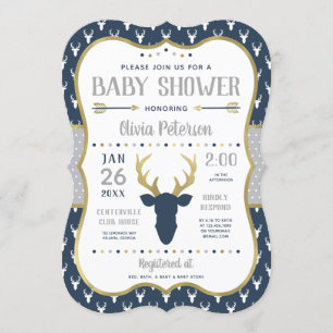 Invitation de baby shower de région boisée,
