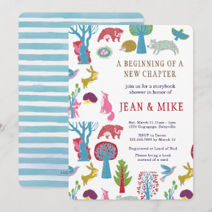 Invitation de baby shower de région boisée de