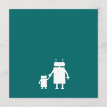 Invitation de baby shower de robot