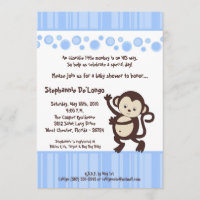 invitation de baby shower de singe de bruit du
