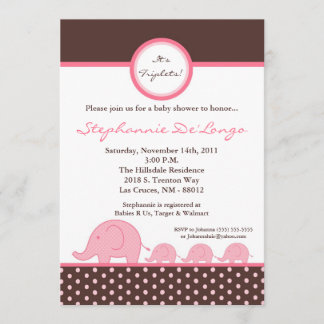 invitation de baby shower d'éléphant de mod des