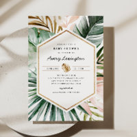 Invitation de Baby shower des tropiques luxuriante