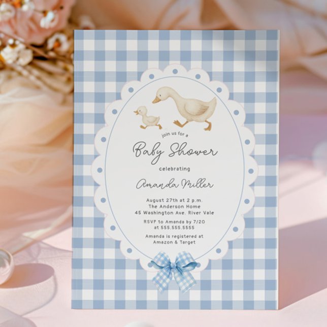 Invitation de Baby shower d'oie joueuse (Créateur téléchargé)
