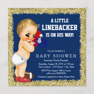 Invitation de baby shower du football