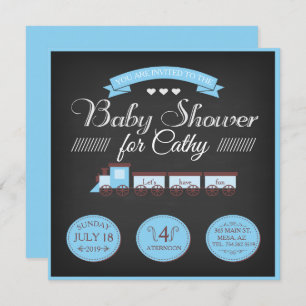 Invitation de Baby shower du train de jouets