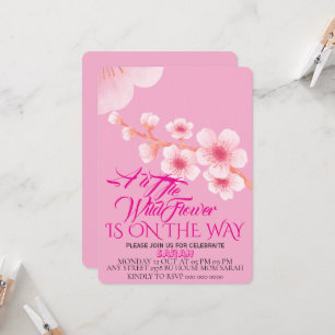 Invitation de baby shower Editable Une Petite Fleu