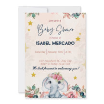 Invitation de Baby Shower Fantaisiste – Douce & Pe