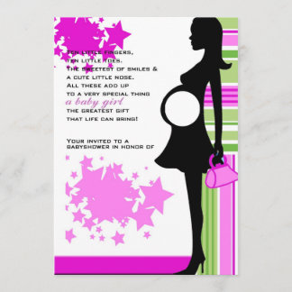 invitation de baby shower fille