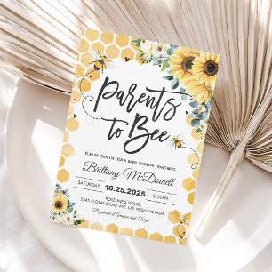 Invitation de Baby Shower Fleurie Jaune pour les f