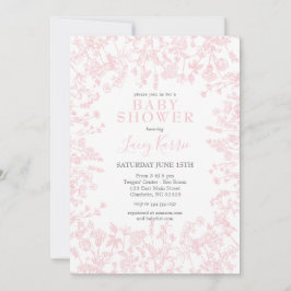 Invitation de Baby shower Floral de Chinoiserie ro