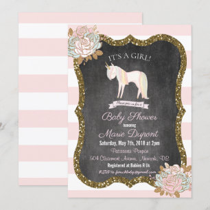 Invitation de Baby shower floral de Parties scinti