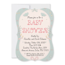 Invitation de Baby shower Floral doux