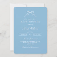 Invitation de baby shower garçon arc-en-ciel bleu