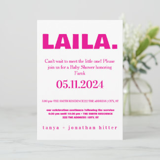 Invitation de Baby Shower Garçon Bleu Clair Minima