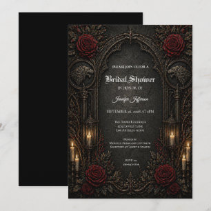 Invitation de baby shower gothique sombre GOT