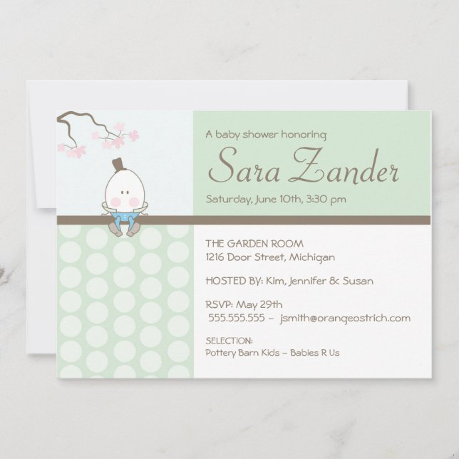 Invitation de baby shower - Humpty Dumpty (Devant)