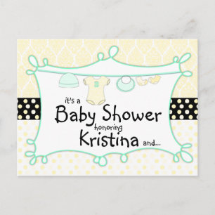 Invitation de baby shower - inconnu de genre
